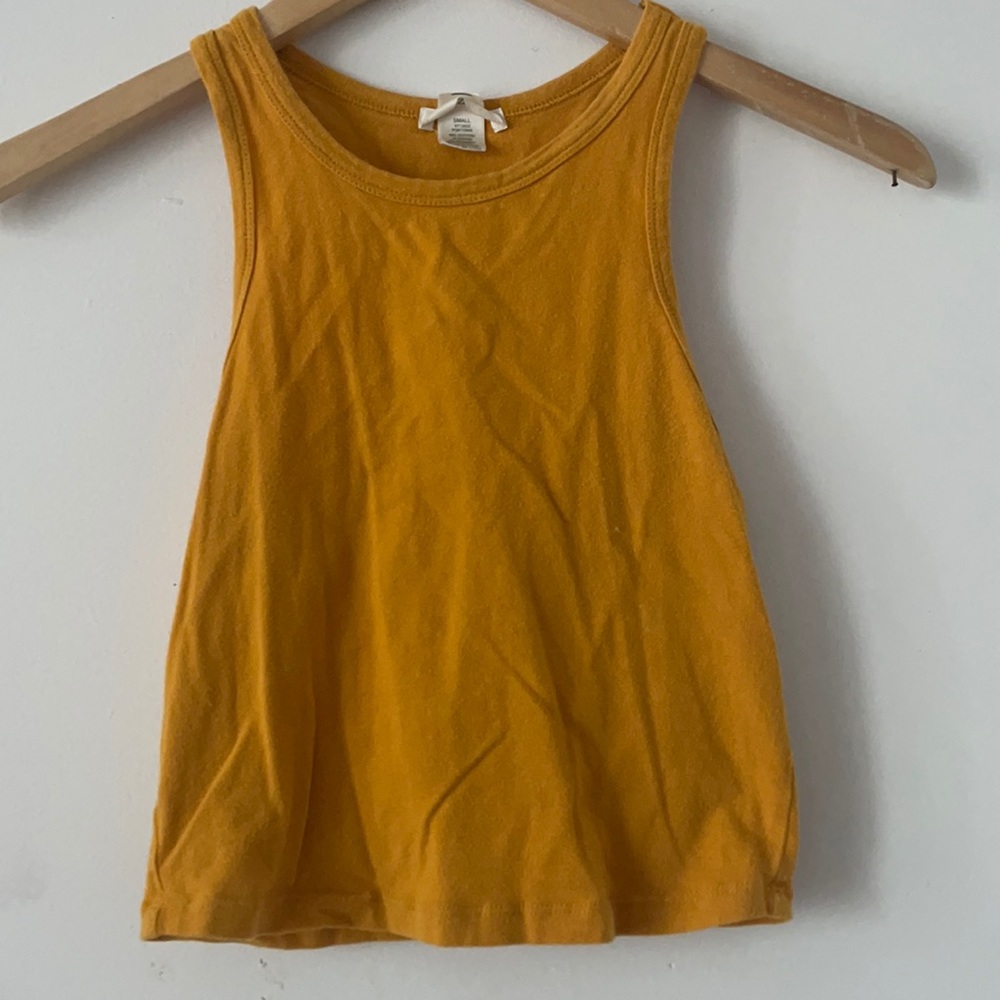 Yellow halter tank tank